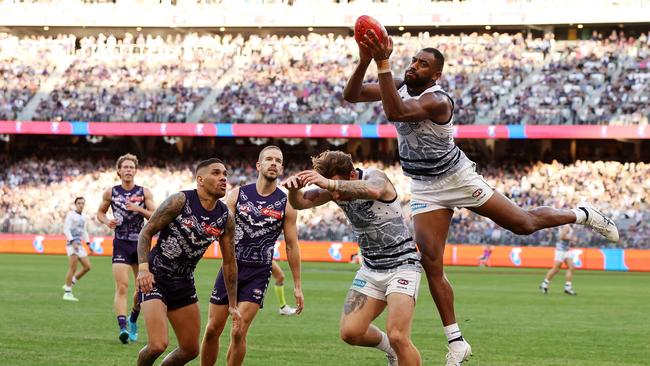 Esava Ratugolea has been an intercept force this year. Picture: Will Russell/AFL Photos via Getty Images