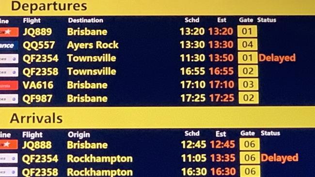 Scheduled flight to Uluru from Mackay. Picture: Lillian Watkins