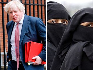 boris johnson and women in burqas