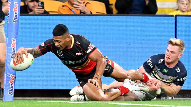 Jamayne Isaako scored 24 tries in 24 games. Picture: Bradley Kanaris/Getty