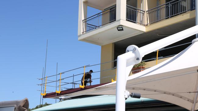 Restoration in progress at the Airlie Beach Hotel. (2017)