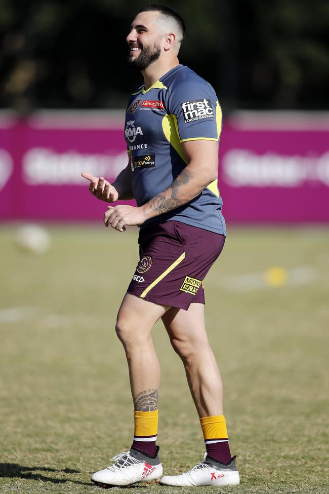 Jack Bird at Broncos training this week. Picture: Josh Woning/AAP