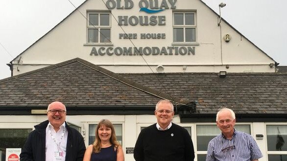 Scott Morrison in the UK. Picture: Old Quay House