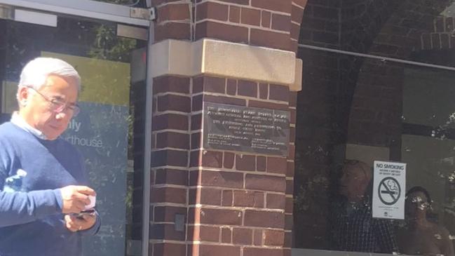 Principe Antonio, 55, of Frenchs Forest, outside Manly Local Court where he faced charges of filming a person's private parts without consent. Picture: Manly Daily