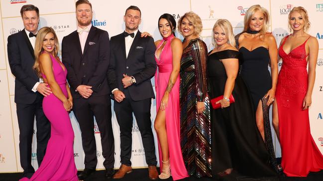 The cast of Married At First Sight on the Logies Red Carpet in 2018. Picture: Nigel Hallett