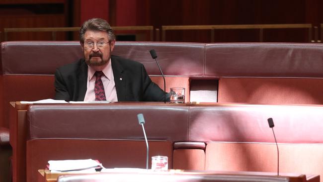 Senator Derryn Hinch says he has been working behind the scenes for two years to bring a national public register of convicted sex offenders to fruition. Picture: Kym Smith