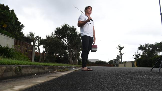 Lennox Head resident Simon Jones ready for fishing minus the boat that was stolen from outside the front of his house.