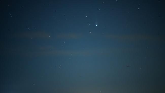 A ‘naked eye’ view of the comet in Spain on April 9. Picture: Marcos del Mazo/LightRocket via Getty Images)