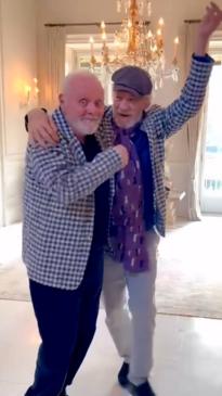 Hollywood legends Anthony Hopkins and Ian McKellan share a dance