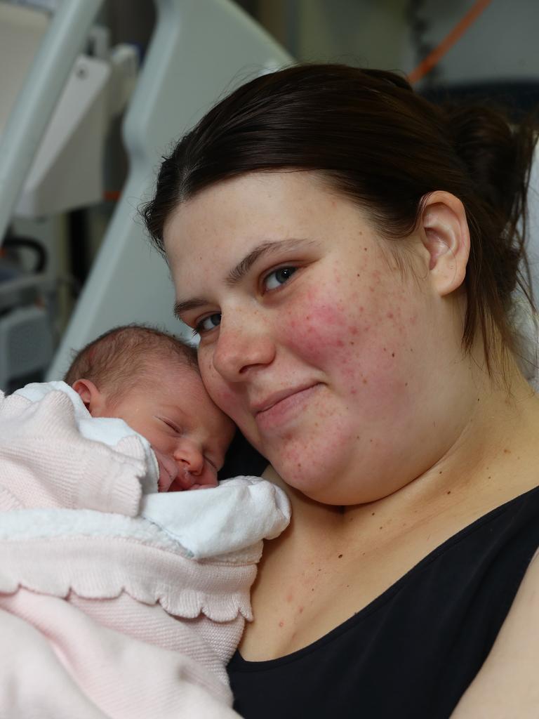 Eliza Mae Bridge. Born: April 30, 2025. Weight 2800g. Parents Jayde and Kaleb from Geelong. Picture: Alison Wynd