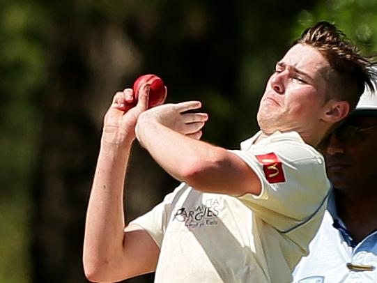 Parramatta take on Blacktown in Third grade at Old Kings Oval.Parramatta's Michael Sullivan bowls