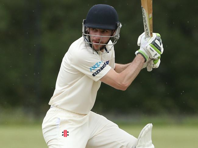 VTCA cricket: Westmeadows v Keilor, Nathan Beever of Keilor battingSaturday, November 28, 2020, in Westmeadows, Victoria, Australia. Picture: Hamish Blair