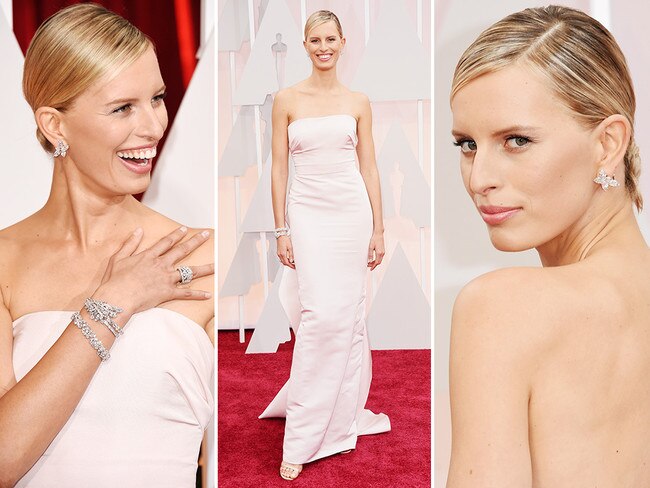 Karolina Kurkova at the Oscars 2015 red carpet. Picture: Getty