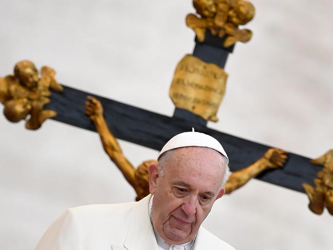Pope Francis says he is praying that “senseless acts of violence may cease”. Picture: AFP