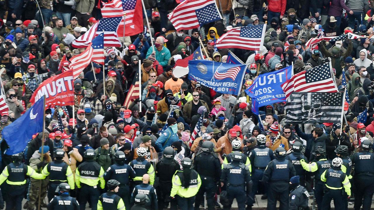 Trump supporters clash with police on January 6, 2021. Picture: Olivier Douliery/AFP