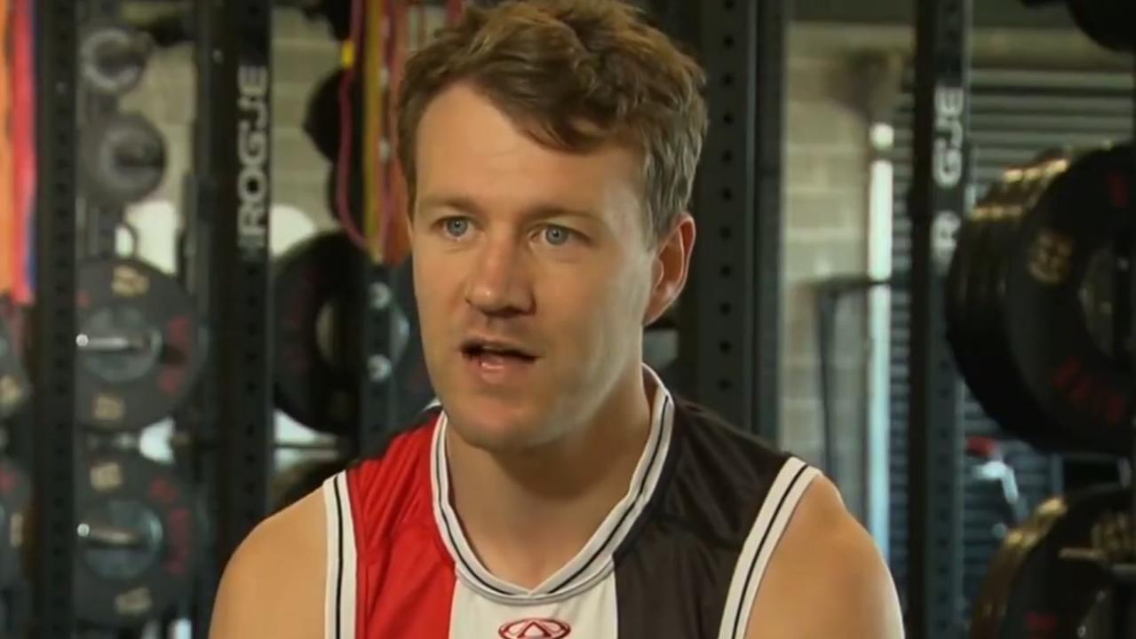 Jack Macrae dons his new St Kilda colours. (Image courtesy of Seven News,)