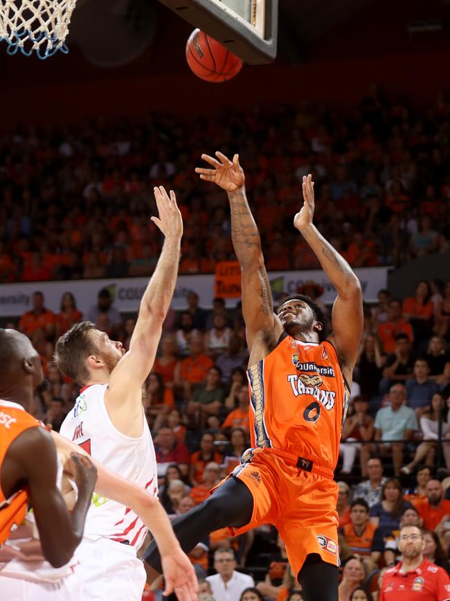 Taipans Cameron Oliver goes up for a basket. PICTURE: STEWART McLEAN