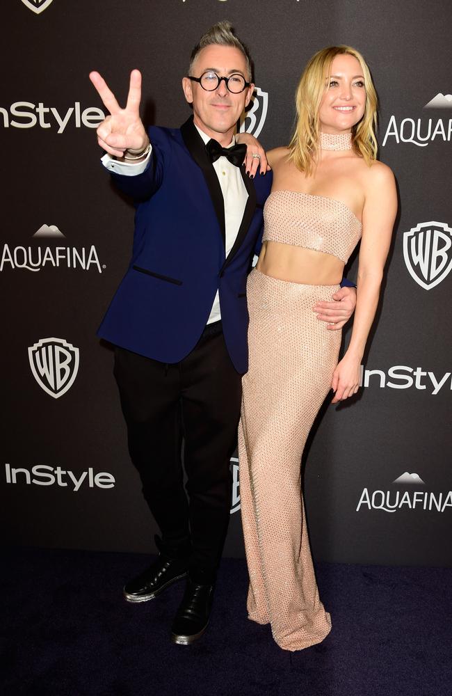 Alan Cumming and Kate Hudson attend InStyle and Warner Bros. 73rd Annual Golden Globe Awards Post-Party at The Beverly Hilton. Picture: Frazer Harrison/Getty Images