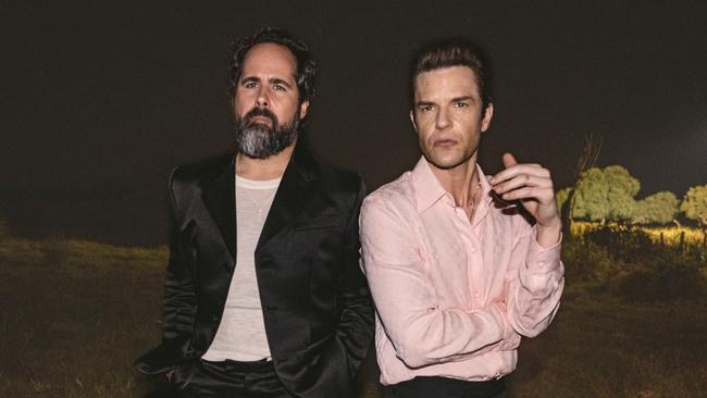 The Killers - Ronnie Vannucci Jr and Brandon Flowers - open their Australian tour with a sellout show in Brisbane. Photo: Rob Loud/ Supplied