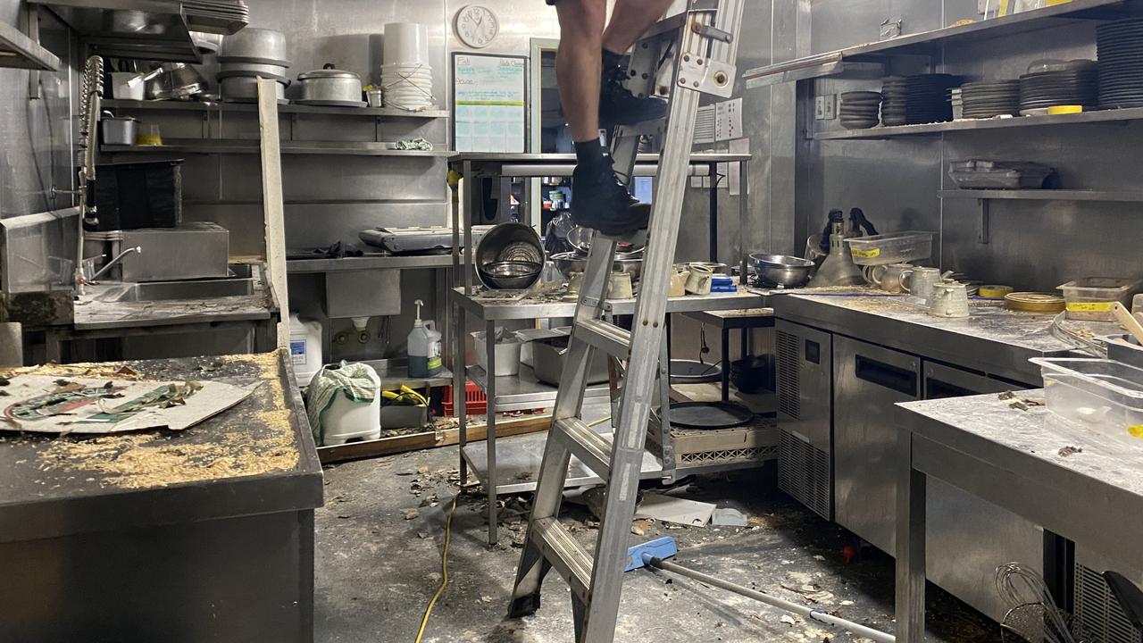 Spirit House's kitchen, wine cellar, cooking school and female toilets were damaged when a 43-year-old man allegedly broke into the venue early Monday morning. Picture: Maddie Manwaring