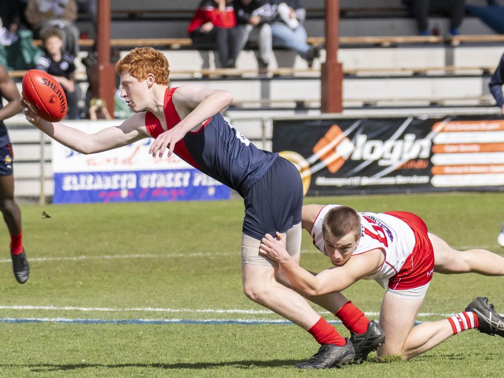 STJFL Grand finals U18 Boys Clarence v North Hobart at North Hobart Oval. Picture: Caroline Tan