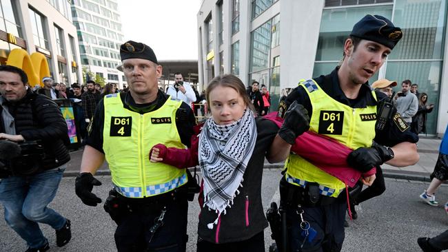 Holly Valance described Greta Thunberg as a “demonic little gremlin”. Picture: Johan Nilsson/AFP