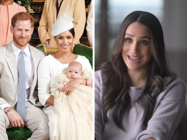 The official portrait from Prince Archie's christening has been branded as "enhanced". Picture: