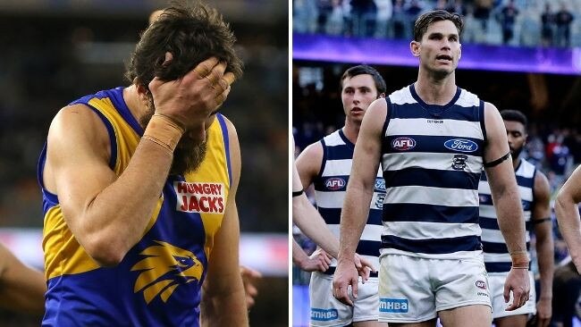 Key men Josh Kennedy and Tom Hawkins need to regain their form for their teams to win the flag.