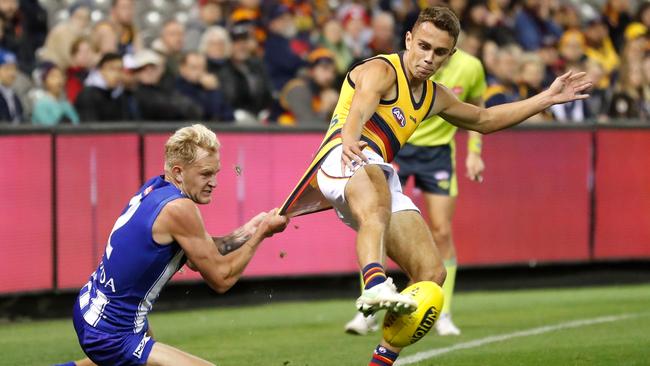 Lachlan Sholl couldn’t be stopped against North Melbourne. Picture: Michael Willson/AFL Photos via Getty Images