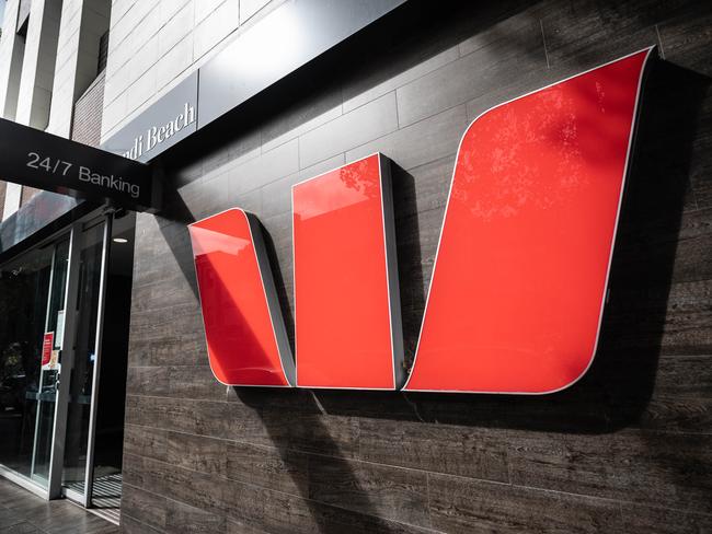 SYDNEY, AUSTRALIA - NewsWire Photos November 29, 2020: A general view of Westpac signage at a branch in Bondi Beach, Sydney. Picture: NCA NewsWire / James Gourley