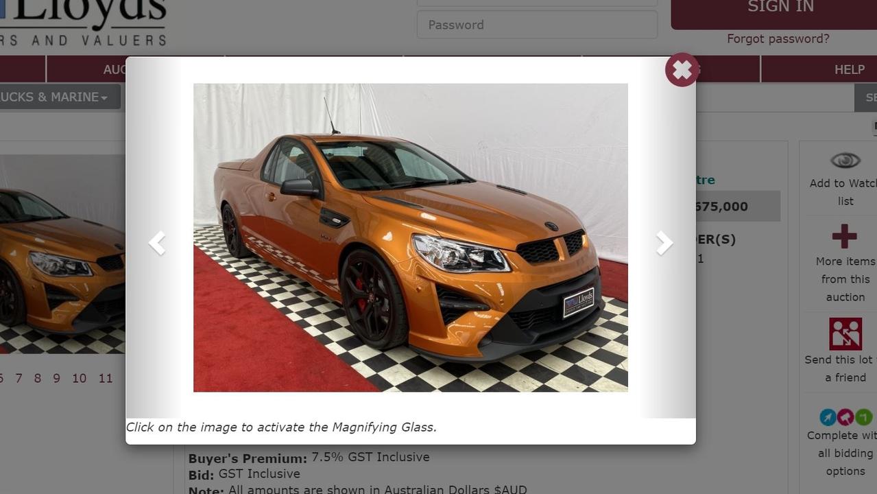 Hsv Maloo Gts R W1 Secret Aussie Ute To Fetch Record Sum News Com Au Australia S Leading News Site