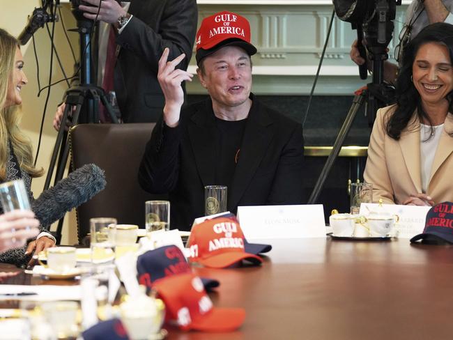 Elon Musk’s new look was a hit. Picture: AP Photo