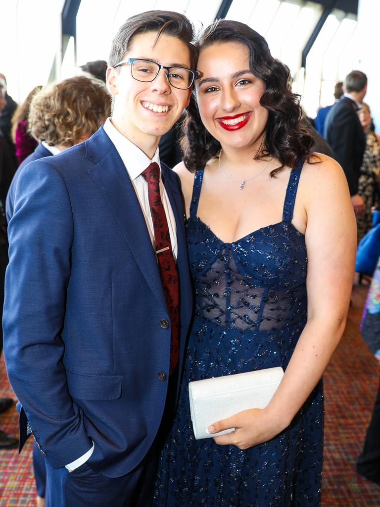 Anahi Flanagan and Henry Burnett at The Hutchins School leavers dinner. Picture : Mireille Merlet