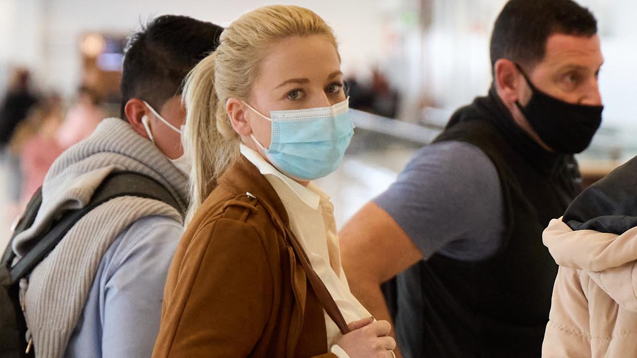 Cassie Sainsbury arriving at Adelaide Airport, Tuesday. Picture: Matt Loxton