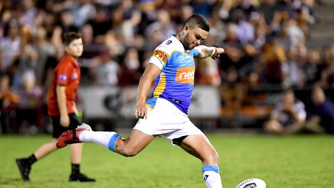 Ash Taylor looked much improved in this trial game, after a disastrous 2019 season. Picture: Getty Images.