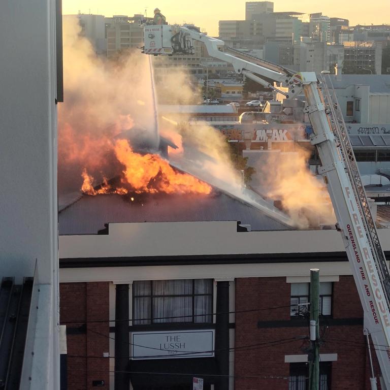 The flames have spread to a local wedding business. Photo: Reddit.