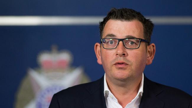 Victoria's state premier, Daniel Andrews, speaks during a press conference in Melbourne on December 21, 2017, after car ploughed into a crowd of people earlier in the day. A car ploughed into a crowd in Australia's second-largest city on December 21 injuring 19 people in what police said was a "deliberate act" but one they did not believe was terror related. / AFP PHOTO / MARK PETERSON