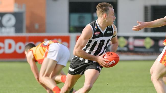 North Haven’s Kyran Dixon played well despite his side’s loss to Golden Grove on Saturday. Picture: AAP/Morgan Sette