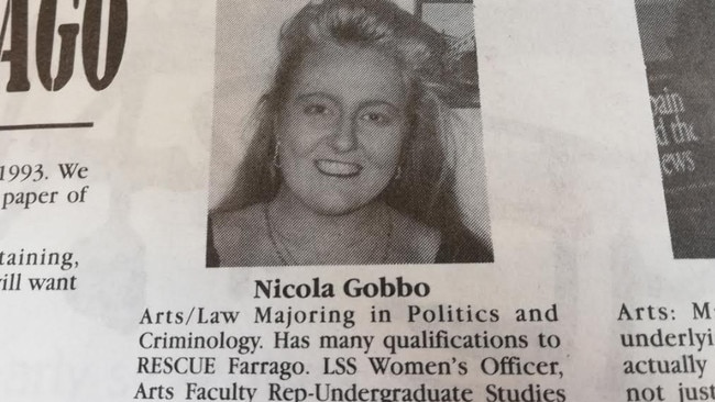 Gobbo helped run student paper Farrago.