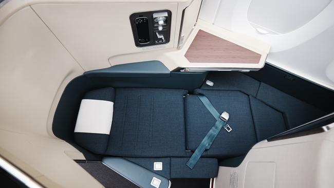 Cathay Pacific business class on the Airbus A350.