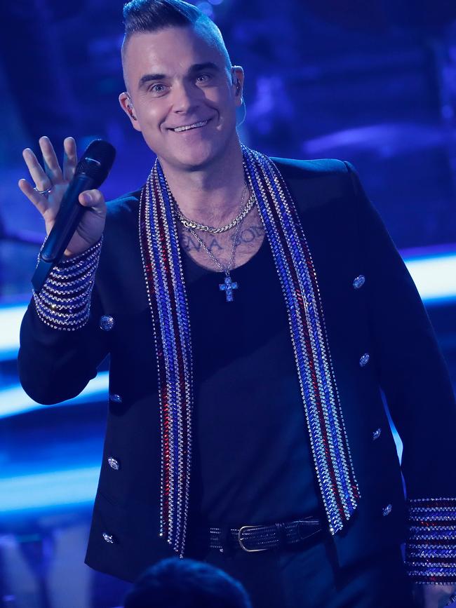 Robbie Williams on stage in December last year. Picture: Felipe Trueba