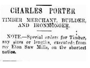 This ad for Charles Porter appeared in the <i>Daily Mercury </i>on December 2, 1915. Picture: Daily Mercury Archives