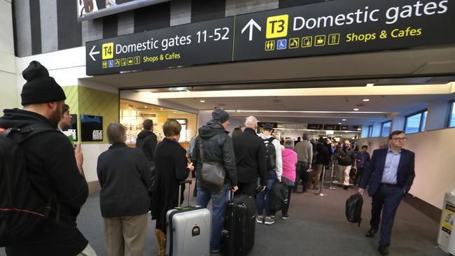 Melbourne Airport security have voiced their issues with Picture: David Geraghty