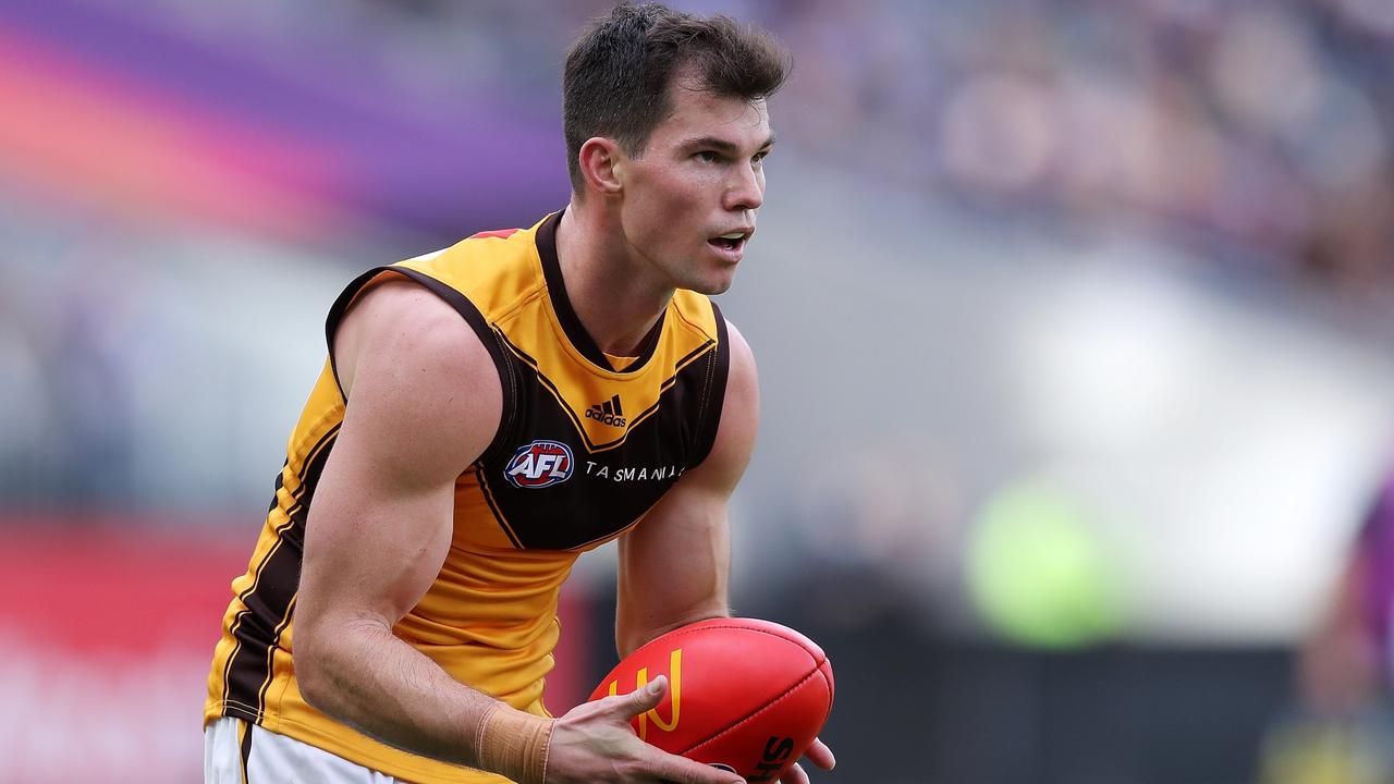 Does Hawthorn midfielder Jaeger O'Meara have trade currency? Picture: AFL Photos/Getty Images