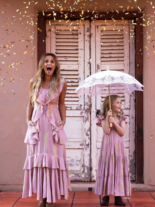 Kasey Chambers with daughter Poet for first campaign images for 'Poetry By Kasey and Renee' collection. Picture: supplied