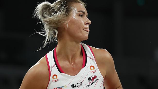 Adelaide Thunderbirds goaler Lenize Potgieter is fighting to end the stigma surrounding mental illness. Photo: Getty Images