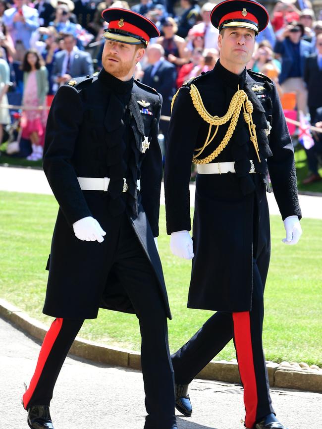 The groom and his best man. Picture: AFP