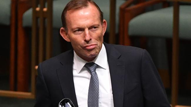Tony Abbott during Question Time yesterday. This Budget must leave a sour taste in his mouth. Picture: AAP Image/Mick Tsikas