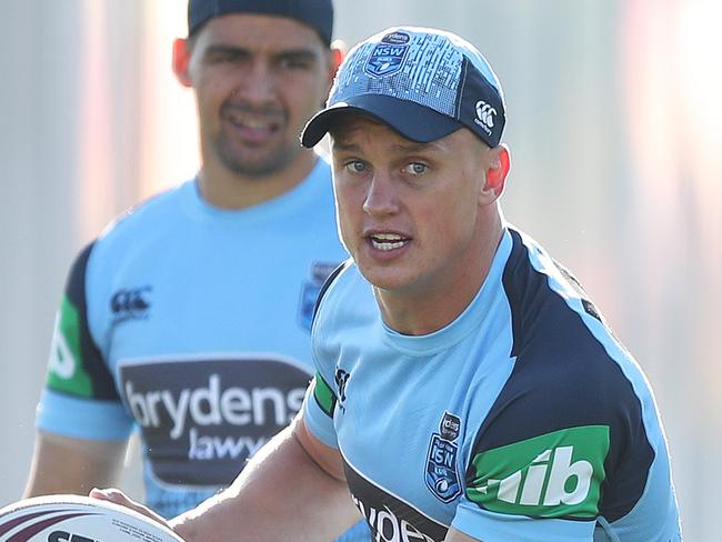 Jack Wighton during NSW Blues training at NSWRL Centre of Excellence, Homebush. Picture: Brett Costello