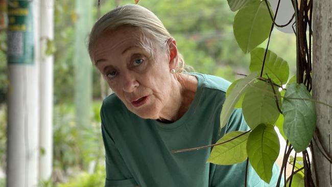 Daintree resident Jaki Turner evacuated to Port Douglas during the flood. Picture: Bronwyn Farr